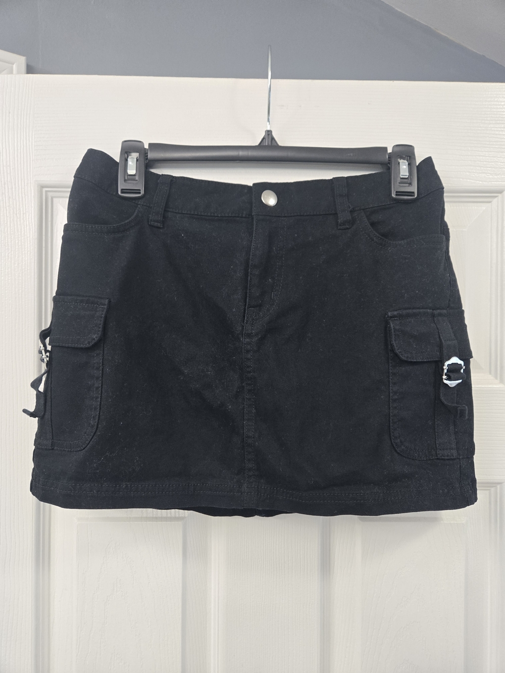 Wild Fable Black Elastic Waist Cargo Mini Skirt Size 2